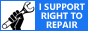 'I support the right to repair' button